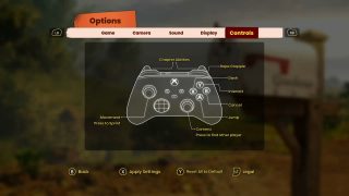 This picture shows a Xbox Series X Controller and all the control settings listed below