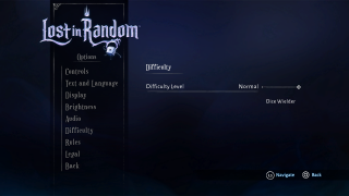 This image shows the Difficulty settings listed below.