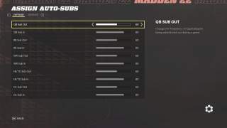 This image shows the Offensive Assign Auto-Sub settings listed below.