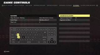 This image shows an image of the Blocking game controls. 