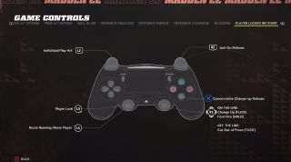 This image shows an image of the Player Locked Receiver game controls. 