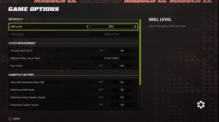 This image shows all the Game Options settings listed below.