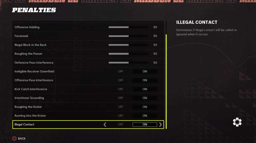 Madden NFL 22 Penalties Settings For PS4 - An Official EA Site