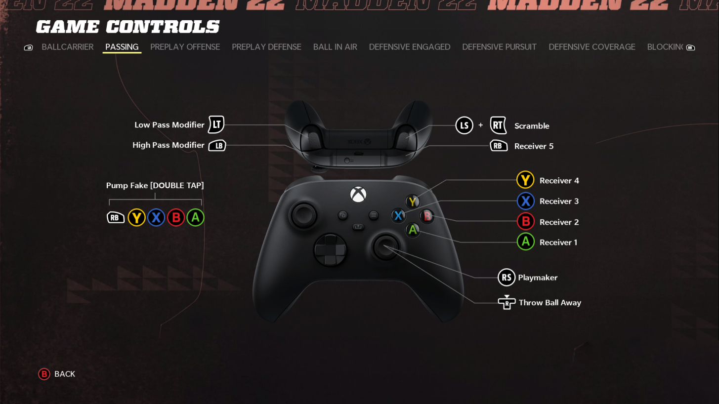 Madden NFL 22 Controls Settings For Xbox Series X - An Official EA Site