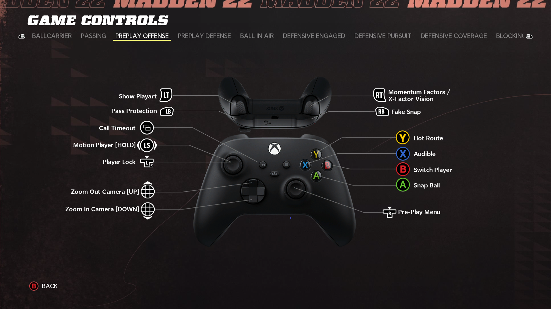 Madden NFL 22 Controls Settings For Xbox Series X An Official EA Site