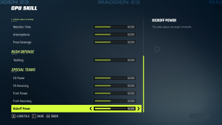 This image shows the CPU Skill settings listed below.