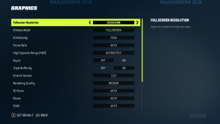 This image shows the Graphics settings below.