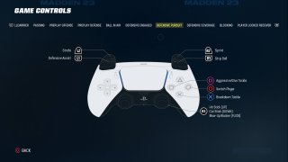  This image shows an image of the Defensive Pursuit game controls. 