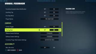 This image shows the Visual Feedback settings listed below.