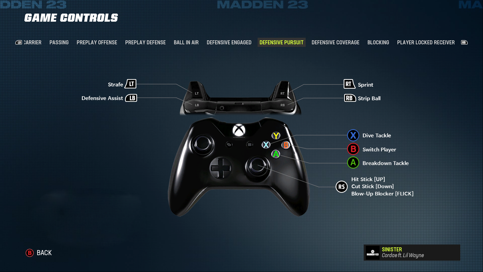 Madden NFL 23 Controls Settings For Xbox One - An Official EA Site