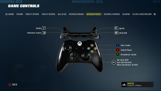  This image shows an image of the Defensive Pursuit game controls. 