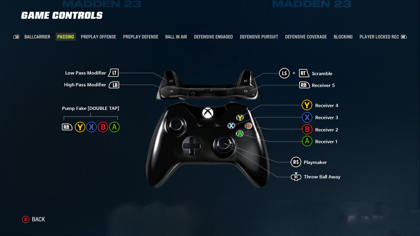 Madden NFL 23 Controls Settings For Xbox One - An Official EA Site