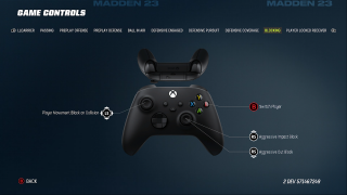 This image shows an image of the Blocking game controls. 