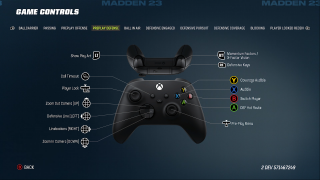 This image shows an image of the Preplay Defense game controls. 