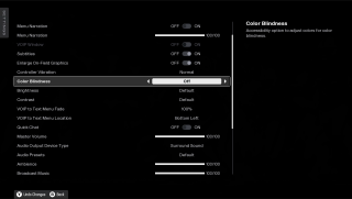 Colorblind Settings in Accessibility