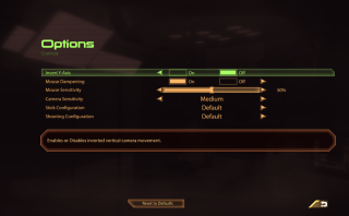 This image shows all of the options available in the controls menu.