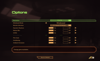 This image shows all the options available in the graphics menu.