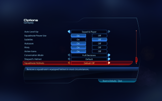 This image shows all the options available in the gameplay menu.