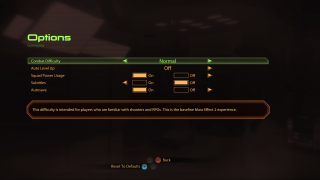This image shows all of the options available in the gameplay menu.