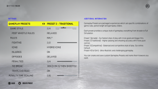 This image shows the Rules Settings menu. 