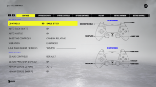 This image shows the Controls Settings menu. 