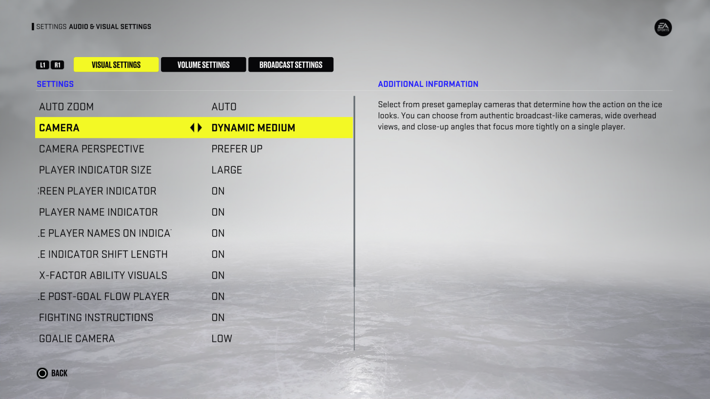 NHL 22 Audio/Visual Settings For PS5 - An Official EA Site