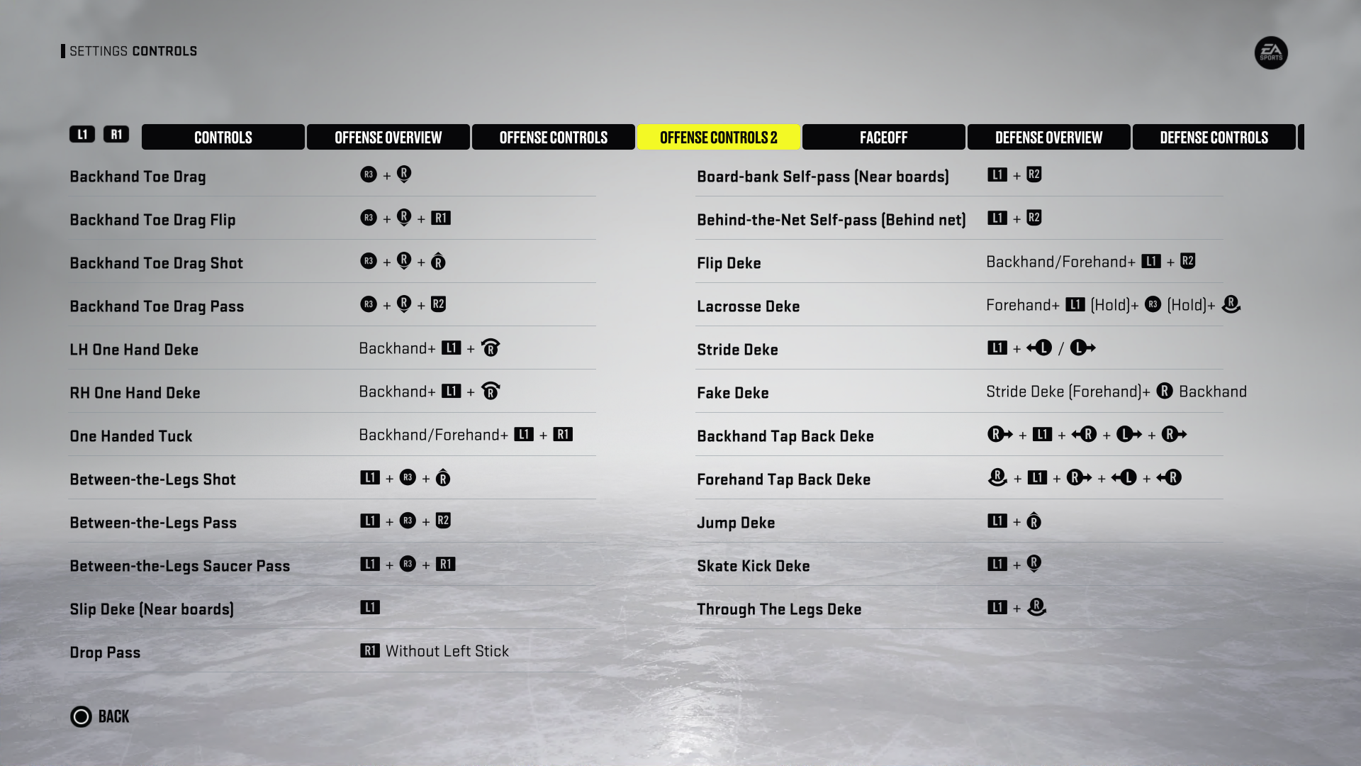 NHL 22 Control Settings for PS5 An Official EA Site