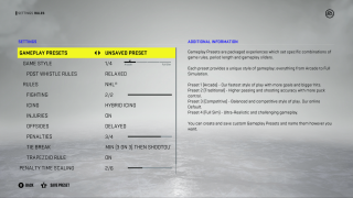 This image shows the Rules Settings menu. 