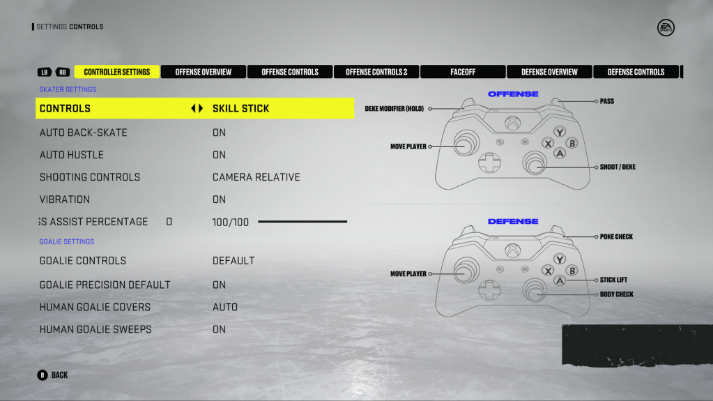 NHL 22 Control Settings for Xbox One - An Official EA Site