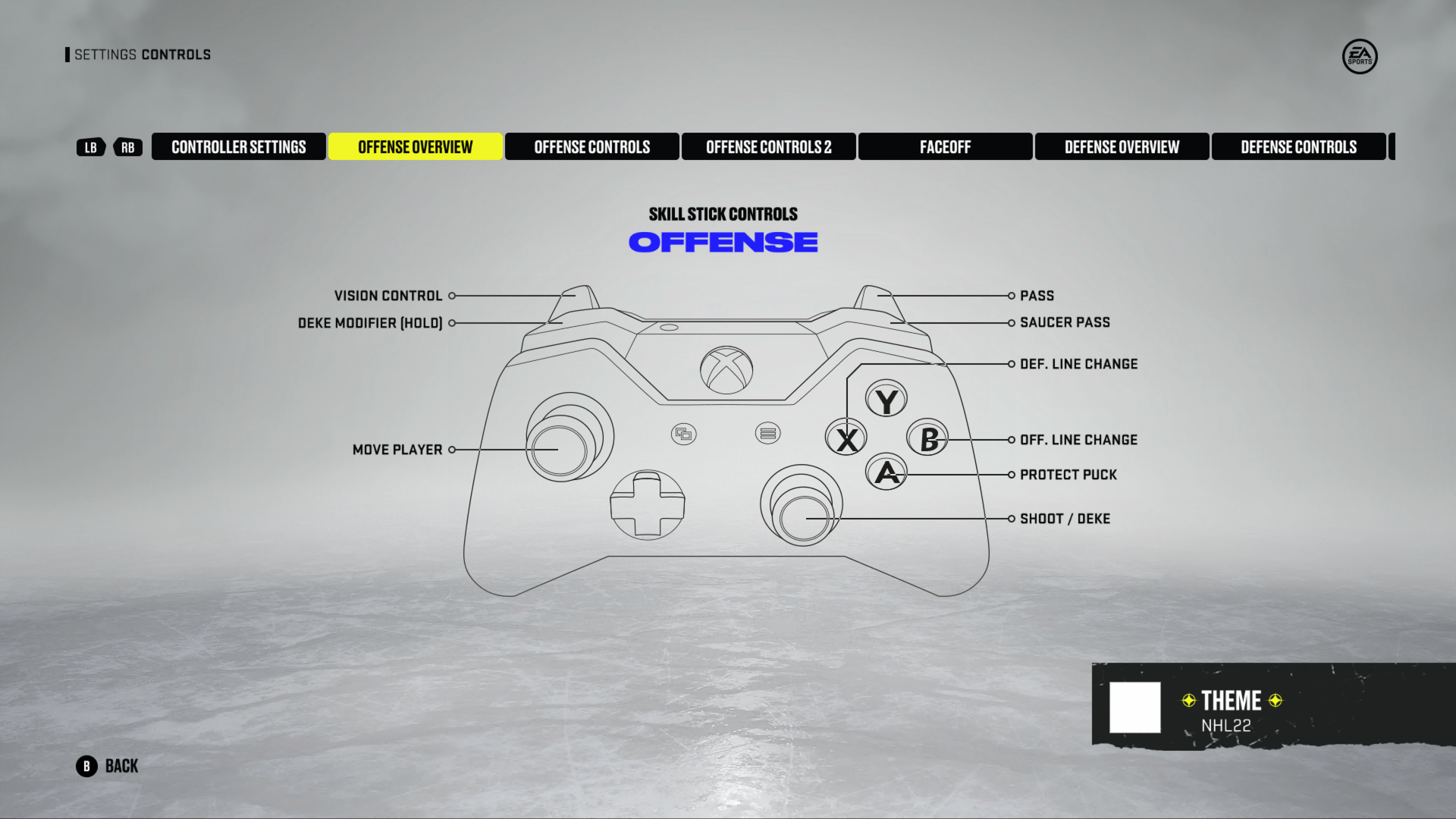 Nhl 22 Control Settings For Xbox One An Official Ea Site 8101