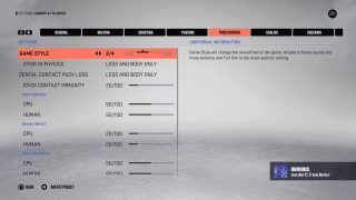 This picture shows the Puck Control Settings listed below. 