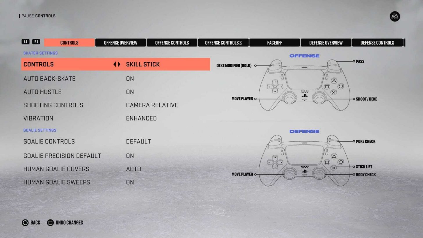 NHL 23 Control Settings for PS5 An Official EA Site