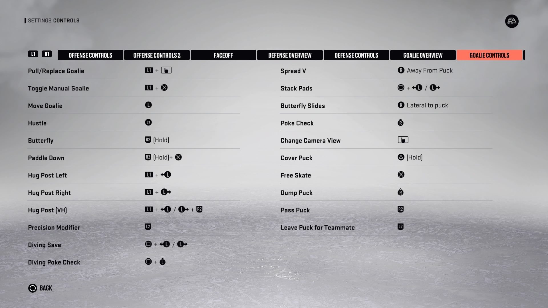 NHL 23 Control Settings for PS5 - An Official EA Site