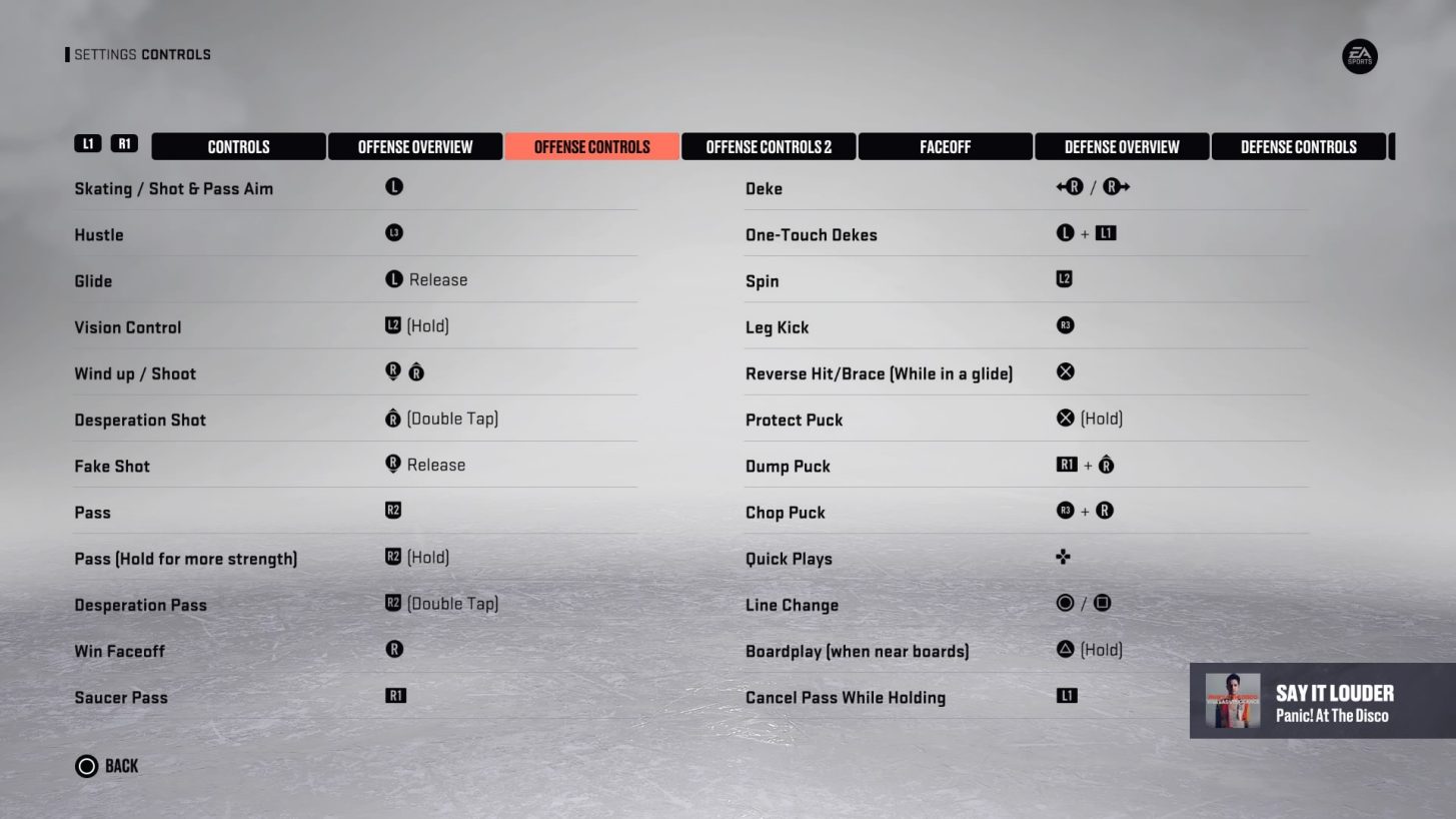 NHL 23 Control Settings for PS5 An Official EA Site