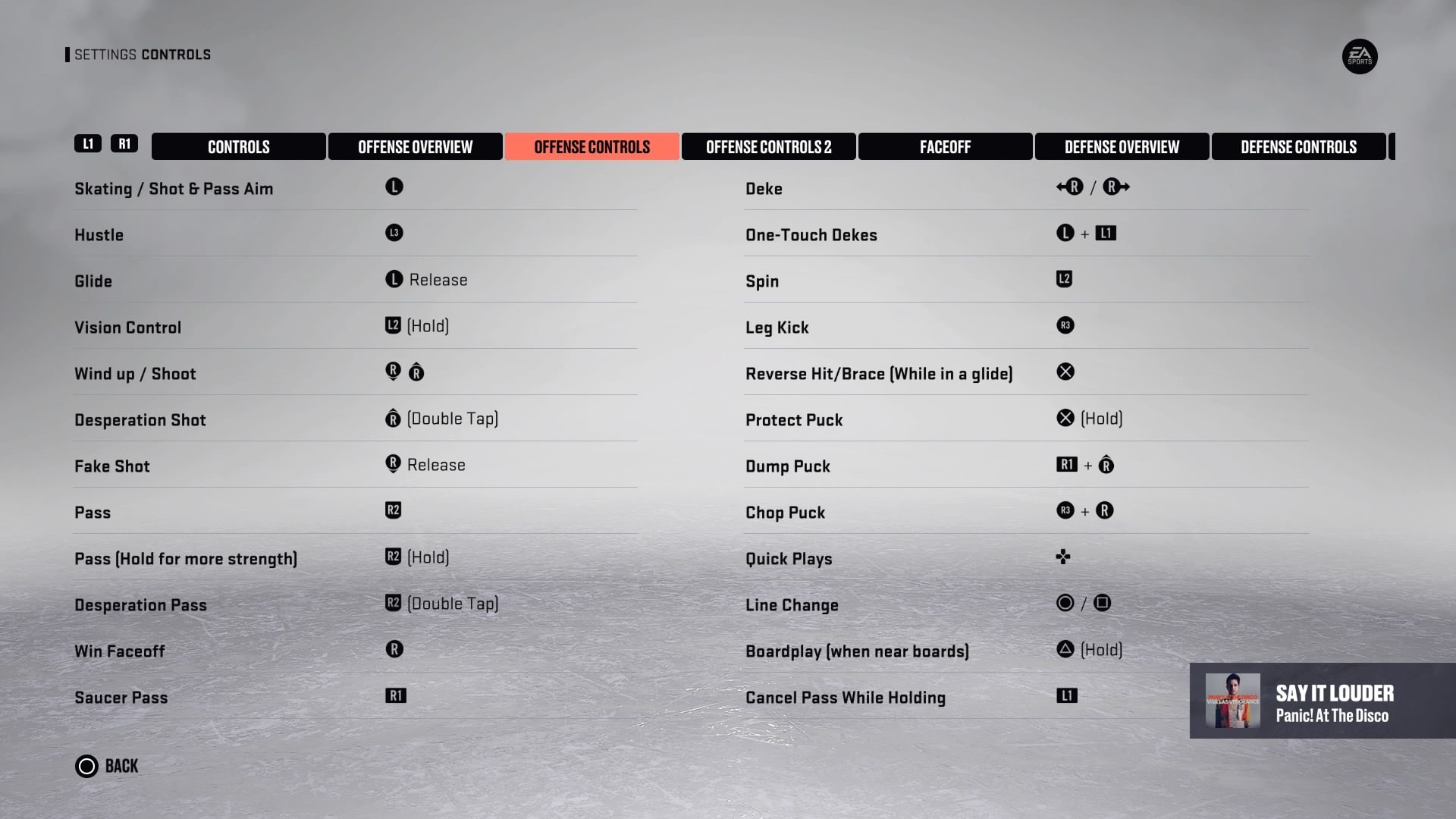 NHL 23 Control Settings for PS5 - An Official EA Site