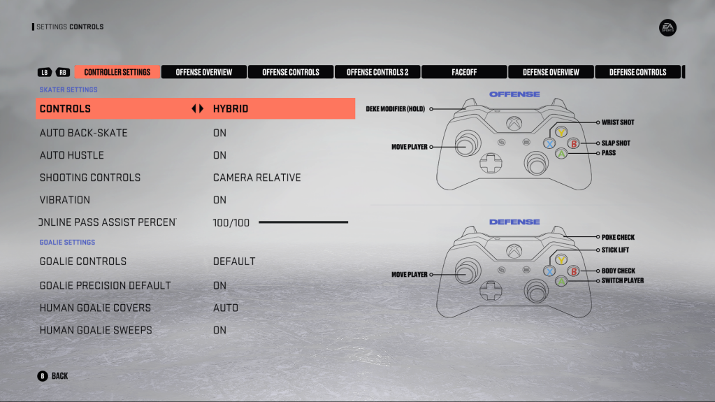 NHL 23 Control Settings for Xbox One - An Official EA Site