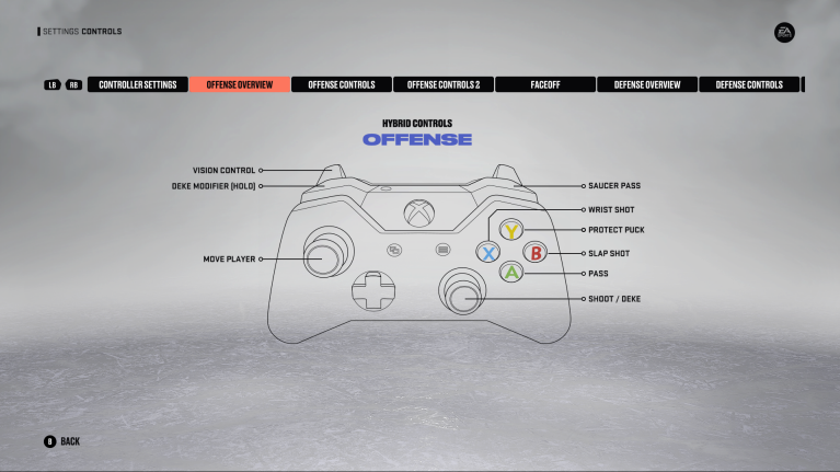 NHL 23 Control Settings for Xbox One - An Official EA Site