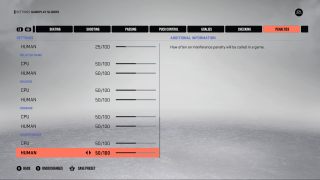 This picture shows the Penalties Settings listed below.