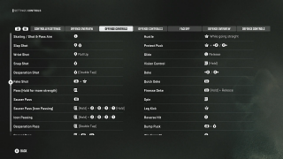 In game screenshot of Offense Controls