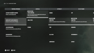 In game screenshot of Quick Settings