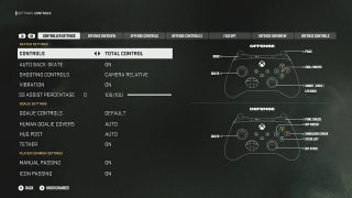 In game screenshot of Xbox Controller Settings
