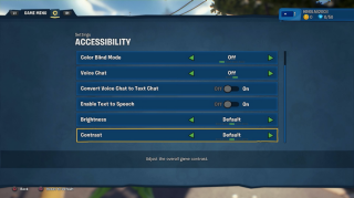 This picture shows the Accessibility settings listed below