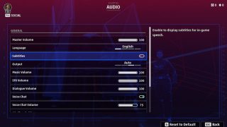 This image shows the Audio Menu.