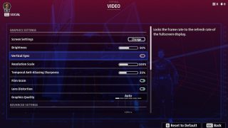 This image shows the Video menu.