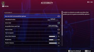 This is a picture of the Audio settings menu.