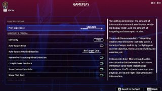 This is a picture of the Gameplay settings menu.