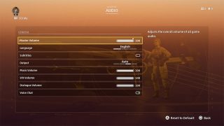 This image shows the Audio Menu.