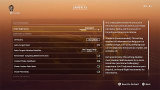 This is a picture of the Gameplay settings menu.