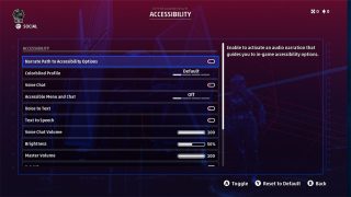 This is a picture of the Audio settings menu. 