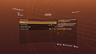 This is a picture of the Visuals setting menu.